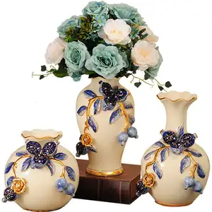 Handgemaakte Creatieve Europese Stijl Vaas Moderne Luxuvy Vasos De Flor 2022 Nieuwe Ontwerp High End Vazen Set Paard Decor