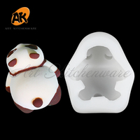 Moules en silicone 3D AK Panda pour pudding, bougies, chocolat, glace, fondant, gâteaux, fournitures de décoration de pâtisserie