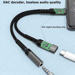 Adaptateur casque <span class=keywords><strong>et</strong></span> <span class=keywords><strong>chargeur</strong></span> USB C vers 3.5mm 2-en-1 Prise audio auxiliaire vers USB C <span class=keywords><strong>et</strong></span> charge rapide PD pour <span class=keywords><strong>iPhone</strong></span> Galaxy Pixel iPad - Product Image 4