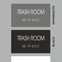 Plaque tactile ADA pour porte de toilettes avec signalisation Braille pour bâtiments