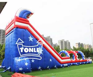 27ft cao kép <span class=keywords><strong>Lane</strong></span> trượt nước Inflatable trượt nước để bán - Product Image 6