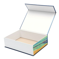 Boîte cadeau en carton rigide avec logo personnalisé, fermeture magnétique, emballage recyclable, laminage mat imperméable
