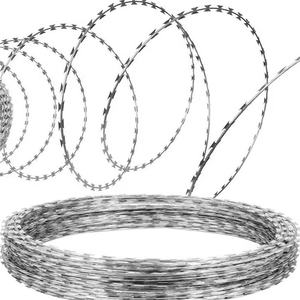 Fil de fer barbelé concertina (fil à picots) galvanisé pour clôture de sécurité, disponible dans le monde entier - Product Image 4