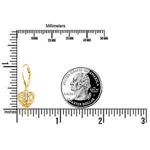 S925 <span class=keywords><strong>orecchini</strong></span> pendenti rotondi con cuore in <span class=keywords><strong>argento</strong></span> Sterling - Product Image 2