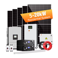 Système d'énergie solaire domestique 3KW 4KW 5KW 6KW Système d'énergie hybride à panneau solaire pour usage domestique