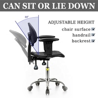 Chaise de laboratoire en mousse PU antistatique ESD Dossier sans poussière Fonction de rotation de levage en métal pour atelier scolaire Laboratoires hospitaliers