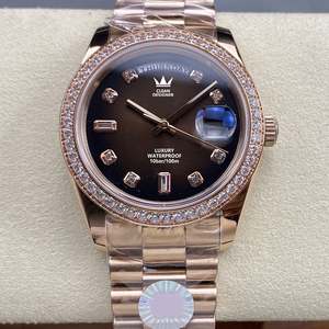 Reloj de Pulsera Mecánico con Cristal de Zafiro y Visualización de la Semana, Diseño Nuevo, Movimiento 3255, Reloj Automático con Diamantes Moissanite para Mujer - Product Image 5