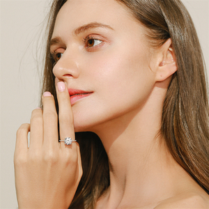 经典设计复古承诺精品珠宝戒指银色925时尚简约镀金女性婚礼订婚指环 - Product Image 6