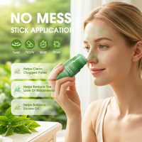 Masque en stick à l'argile de thé vert en stock – Nettoyage en profondeur, contrôle du sébum, exfoliation des pores, hydratation – Vente en gros