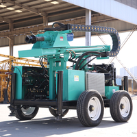 Foreuse agricole pour puits d'eau de 200 m de profondeur SM200 sur roues, diesel, hydraulique, avec stabilisateurs, pompe à engrenages, moteur et pompe à boue BW160