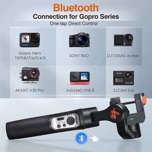 <span class=keywords><strong>Stabilisateur</strong></span> portable 3 axes compatible Hohem Pro 4 pour <span class=keywords><strong>GoPro</strong></span>, <span class=keywords><strong>DJI</strong></span> Osmo, Insta360 One R et caméras d'action pour selfies - Product Image 4