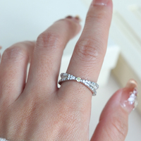 Bague personnalisée en argent sterling 925 plaqué rhodium avec zircon multicolore double face pour femme, idéale pour cadeau, fête, mariage, vente en gros, directement de l'usine