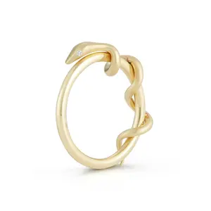 Gemnel fine fashion jewelry 925 sterling silver snake simple band ring 2024 for woman