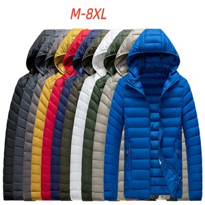 Giacca Imbottita da <span class=keywords><strong>Uomo</strong></span> Personalizzata Leggera Calda Oversize M-8XL con Cappuccio Staccabile Antivento - Product Image 1
