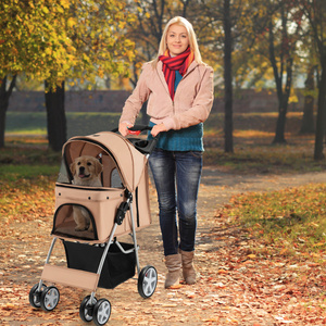 Carrito para Mascotas Db Canopy con Marco de Aluminio Ajustable y Cesta de Almacenamiento para Camping, Viajes y Uso al Aire Libre - Product Image 3