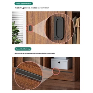 Armarios Sencillos y Minimalistas para el Hogar, <span class=keywords><strong>Armario</strong></span> de Dormitorio con Puerta Corredera Vertical, <span class=keywords><strong>Armario</strong></span> de Almacenamiento Económico - Product Image 3