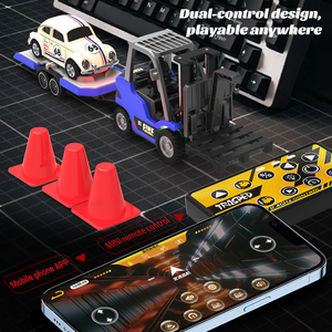 Mini chariot élévateur télécommandé 1:64 en plastique, <span class=keywords><strong>transformable</strong></span>, avec crochet de levage, pour enfants, voitures RC 8 canaux, intérieur-extérieur - Product Image 6