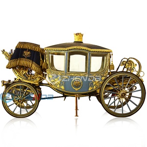 Luxury <b>White</b> Embossed Electric 6-Person Solid Rubber <b>Tires</b> Carriage European Wedding Tour Wagon - Product Image 5