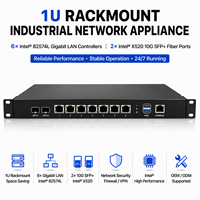 Serveur EVUC 1U Intel Haswell 6 Intel 82574L GbE 2 10G SFP DDR3 SODIMM 4 Stockage PfSense OPNsense VPN Pare-feu