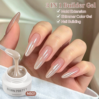 BORN PRETTY Gel Constructeur 3-en-1 Effet Naturel Scintillant Pailleté Couleur HEMA TPO Free Sans Chaleur Gel Dur Constructeur d'Ongles Vente en Gros