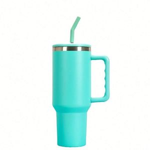 Gobelet isotherme en acier inoxydable 30oz 40oz 50oz avec poignée et couvercle à paille - Product Image 4