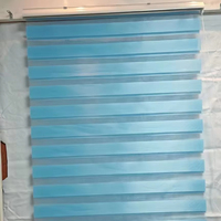 Persianas Enrollables Motorizadas Modernas e Inteligentes, Persianas Automáticas Zebra para Ventanas, Cortinas Opacas de Tela con Diseño Veneciano Integrado, Material de Poliéster