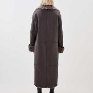 NAFA Custom Ladys elegante y acogedor abrigo largo <span class=keywords><strong>de</strong></span> piel <span class=keywords><strong>de</strong></span> <span class=keywords><strong>cordero</strong></span> con alta calidad a buen <span class=keywords><strong>precio</strong></span> - Product Image 3