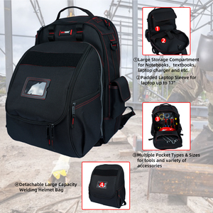 FREE SAMPLE FACTORY PRICE WHOLESALE Custom Design High Quality Welding <strong>Backpack</strong> for <strong>Tools</strong> and Helmet <strong>Bag</strong> - Product Image 3