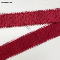 Bande élastique YUYONG en nylon pelucheux doux pour la peau, antidérapante, avec bordure jacquard ondulée, pour vêtements et bretelles réglables
