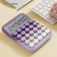 Calculatrice électronique mini 10 chiffres tendance, couleurs dégradées, articles de papeterie fantaisie pour le bureau