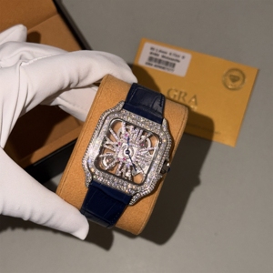 Reloj de Cuarzo Automático con Diamantes y Esfera Numérica de Moissanita de Color Moderno para Hombre, 5 BAR, Cuadrado, Reloj de Moissanita para Hombre - Product Image 6