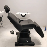 Chaise de lavage de cheveux électrique avec massage, réglage en hauteur, détoxification du cuir chevelu, circulation de vapeur, position inclinable confortable