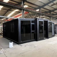 Maison mobile préfabriquée extensible de 40 pieds ou 20 pieds, conteneur habitable, 4 chambres, structure en acier préfabriquée, maison portable