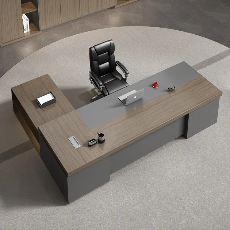 Деревянный стол, роскошная офисная мебель, современный стол руководителя, высококачественный офисный стол из меламина