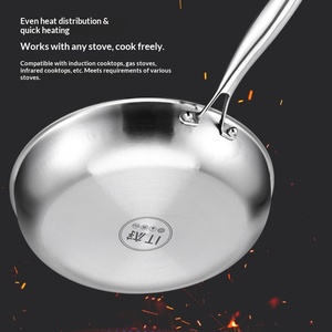 Sartén Antiadherente de Acero de Titanio sin Recubrimiento, Duradera, con Tapa de Vidrio, Compatible con Cocina de Inducción, Wok de Fondo Plano - Product Image 3