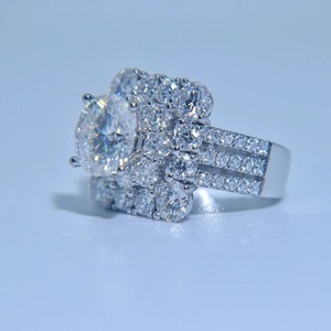 แหวนเพชรคุณภาพสูงสำหรับงานหมั้นและงานแต่งงาน เพชร VVS รับรองโดย IGI แหวนเพชรเงินแท้ S925 สำหรับผู้หญิง ขนาดปรับได้ตามสั่ง - Product Image 4