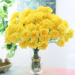 Cheap Price New Style Decorative Flowers Bouquet Silk Carnations Artificial Flowers Wedding Decoration