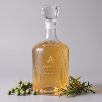 Groothandel 730ml Super-flint fles decanter aangepaste kleur logo verpakking doos lege fles sterke drank whisky brandewijn fabriek OEM