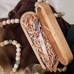Boîte de souvenirs magnétique de grossesse en bois annonce de bébé boîte-cadeau Surprise en bois massif Collection de bâtonnets de test de grossesse boîte en bois - Product Image 5