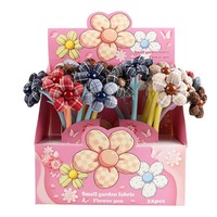Nouveau stylo 3D créatif et culturel, stylo à gel motif fleur en tissu