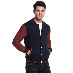Veste de baseball varsity pour homme de haute qualité, nouvelle mode, logo personnalisé sur le devant, prix de gros, vêtements d'hiver, manches longues, col en V - Product Image 1