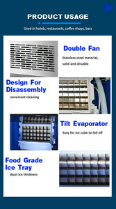 Machine à glaçons commerciale capacité de stockage Cube numérique Portable grande capacité Bar café bureau <span class=keywords><strong>distributeur</strong></span> de glaçons <span class=keywords><strong>distributeur</strong></span> d'eau - Product Image 6