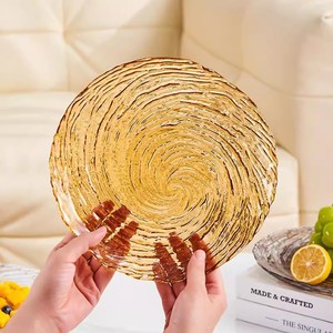 Plato redondo de plástico ZSM-922 para frutas, para exhibir bocadillos en fiestas, plato de dulces de alta gama - Product Image 1