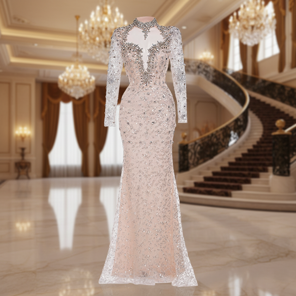 green emerald velvet dress Sara Badr 26414 Dress