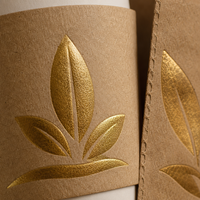 Kit de Branding Personnalisé pour Café : Manchons de Tasses, Sacs à Emporter, Cartes de Menu, Dorure à Chaud pour Torréfacteurs Indépendants et Boutiques de Café Spécialisé