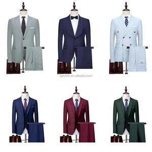 Nuovo Design Abito <span class=keywords><strong>da</strong></span> Cerimonia Maschile Elegante Slim Fit Tre Pezzi Abito <span class=keywords><strong>da</strong></span> Sposo Elegante Completo <span class=keywords><strong>da</strong></span> <span class=keywords><strong>Uomo</strong></span> con Risvolto Vendita all'Ingrosso - Product Image 1