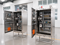 Armoire de commande pour zones dangereuses SS316L avec système de purge Ex Pzc IIB T6 Gc IP66 100A pour systèmes électriques pétroliers et gaziers