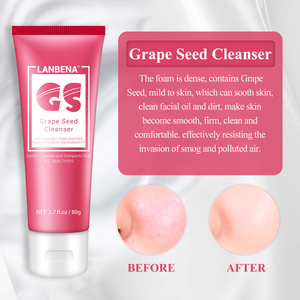 LANBENA Crème Nettoyante Visage Naturelle aux Pépins de Raisin Acide Hyaluronique Nettoyant Facial Vitamine C Éclaircissant Anti-Rides Sans Produits Chimiques Pour Tous Types de Peau - Product Image 4