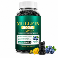 SWOOT Custom Mullein Gummies 3000mg Quercetin Bromelain Rasa Blueberry 200g (60 Buah) untuk Mendukung Kekebalan Tubuh dan Kesehatan Pencernaan