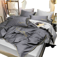 Parure de lit d'été de luxe avec broderie papillon, 200 fils, anti-boulochage, légère et respirante, pour hôtels et maisons, vente en gros, OEM, faible MOQ